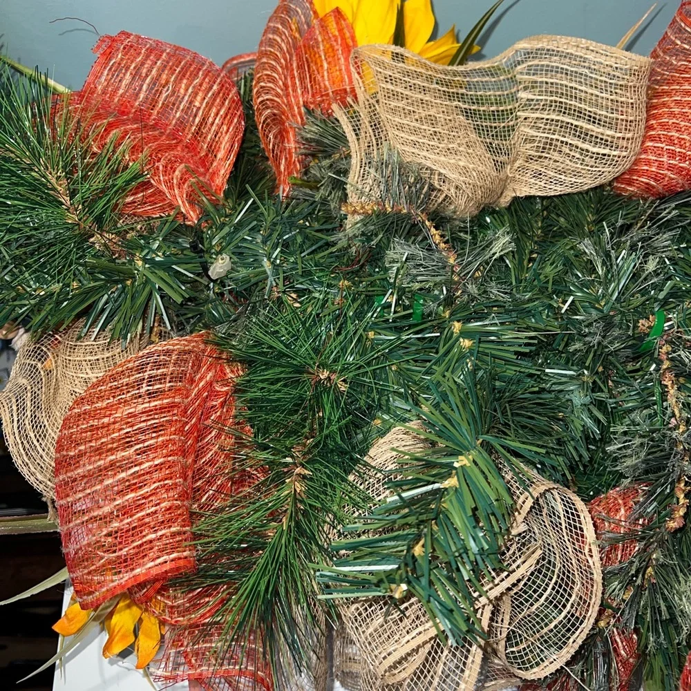 🍁New 30”-32” Fall Sunflowers 🌻 Swag